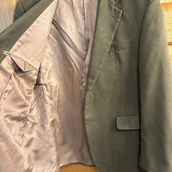 Lauren By Ralph Lauren Brown Suede Polyester Blazer Jacket Sport Coat Men's 40S - Picture 7 of 8